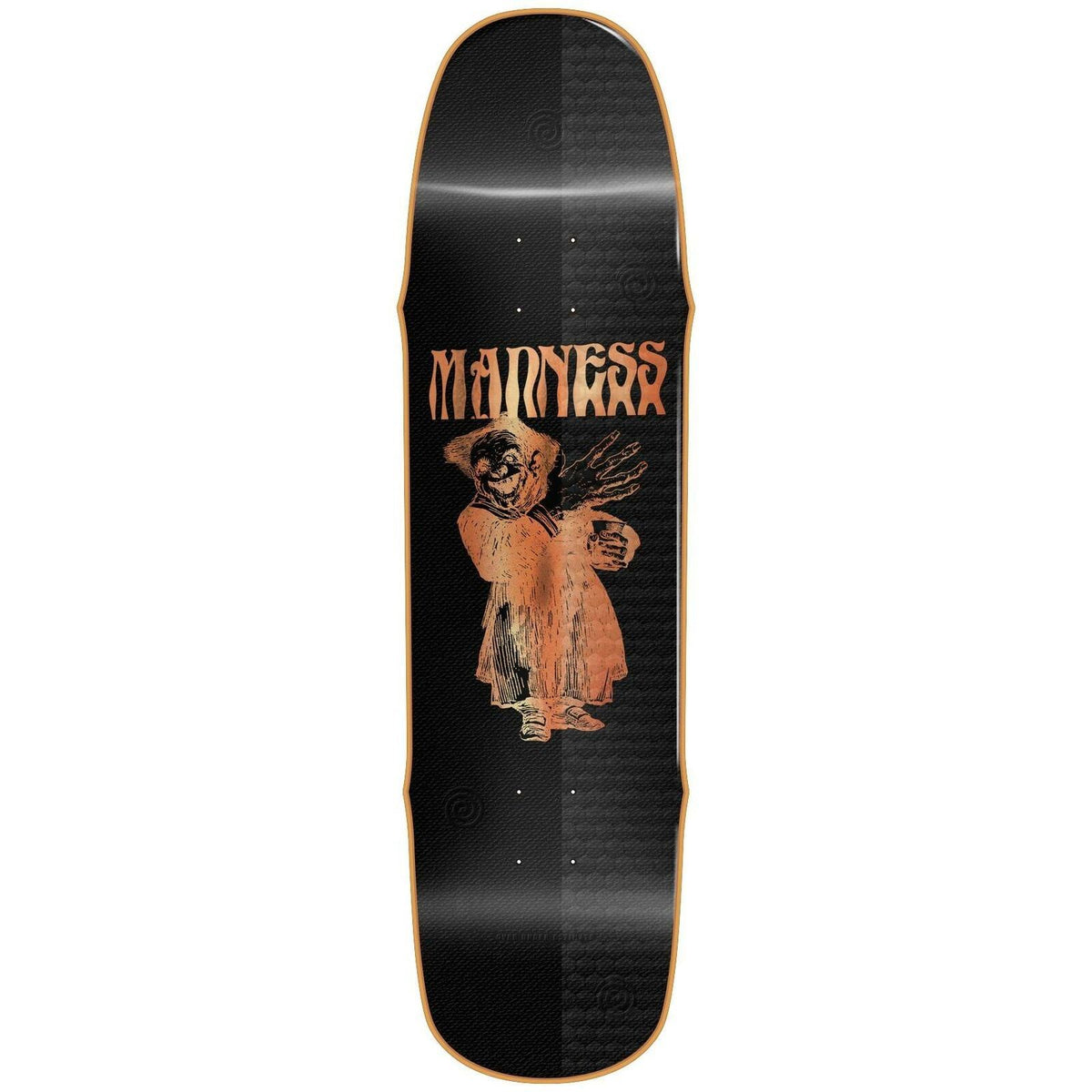Madness Skateboard Deck Back Hand R7 Black 8 5