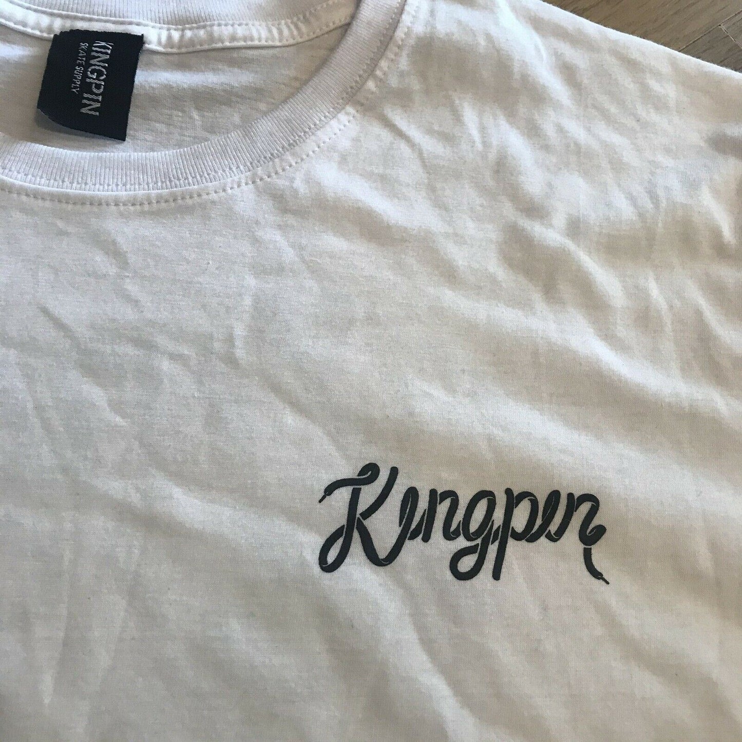 Kingpin Skate Supply Tee Lace White New Skateboard T-Shirt