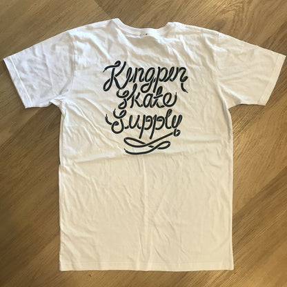 Kingpin Skate Supply Tee Lace White New Skateboard T-Shirt