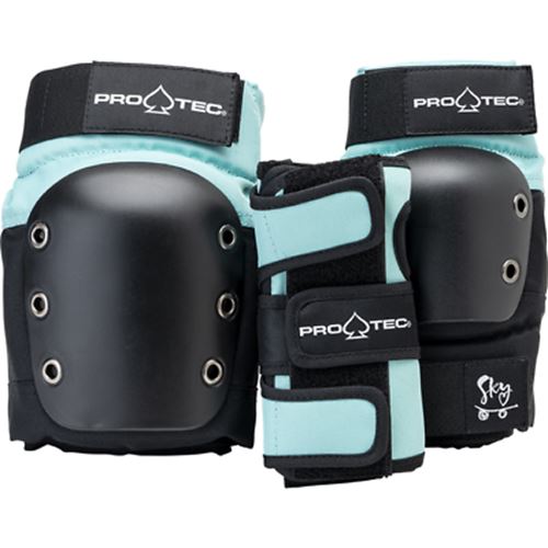 Pro Tec Pads Junior Street Gear 3 Pack Sky Brown Protec Safety