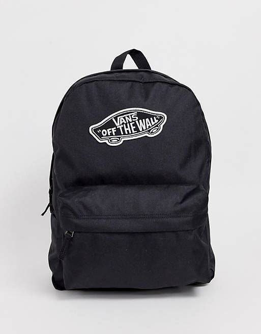 Vans Backpack Realm Black Off The Wall Travel/School Bag