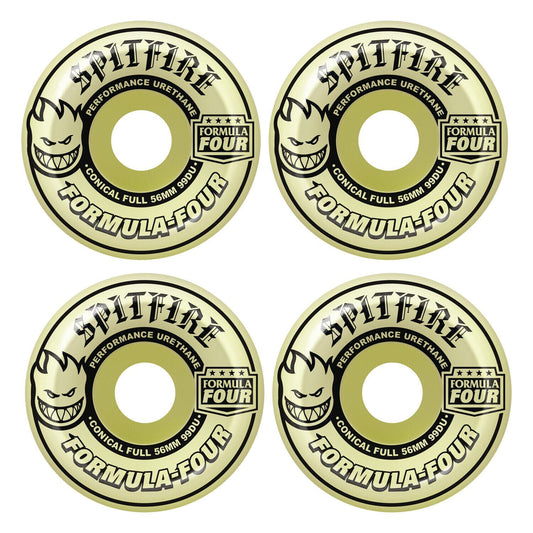 Spitfire Wheels F4 Glow In The Dark Conical Full 56mm 99d Formula Four
