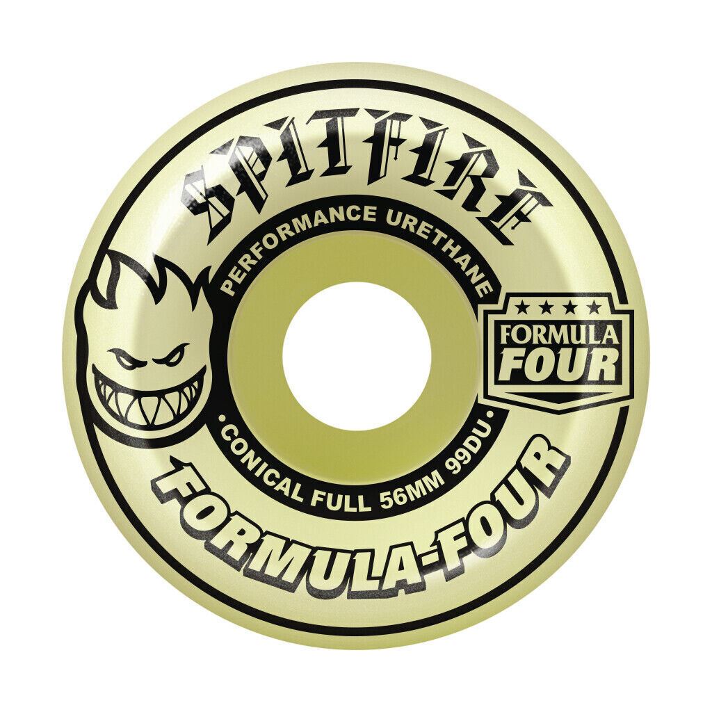 Spitfire Wheels F4 Glow In The Dark Conical Full 56mm 99d Formula Four