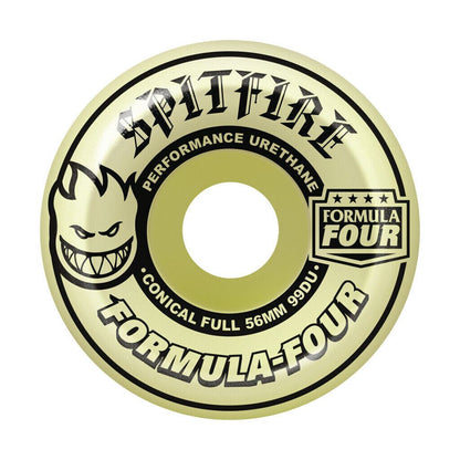 Spitfire Wheels F4 Glow In The Dark Conical Full 56mm 99d Formula Four