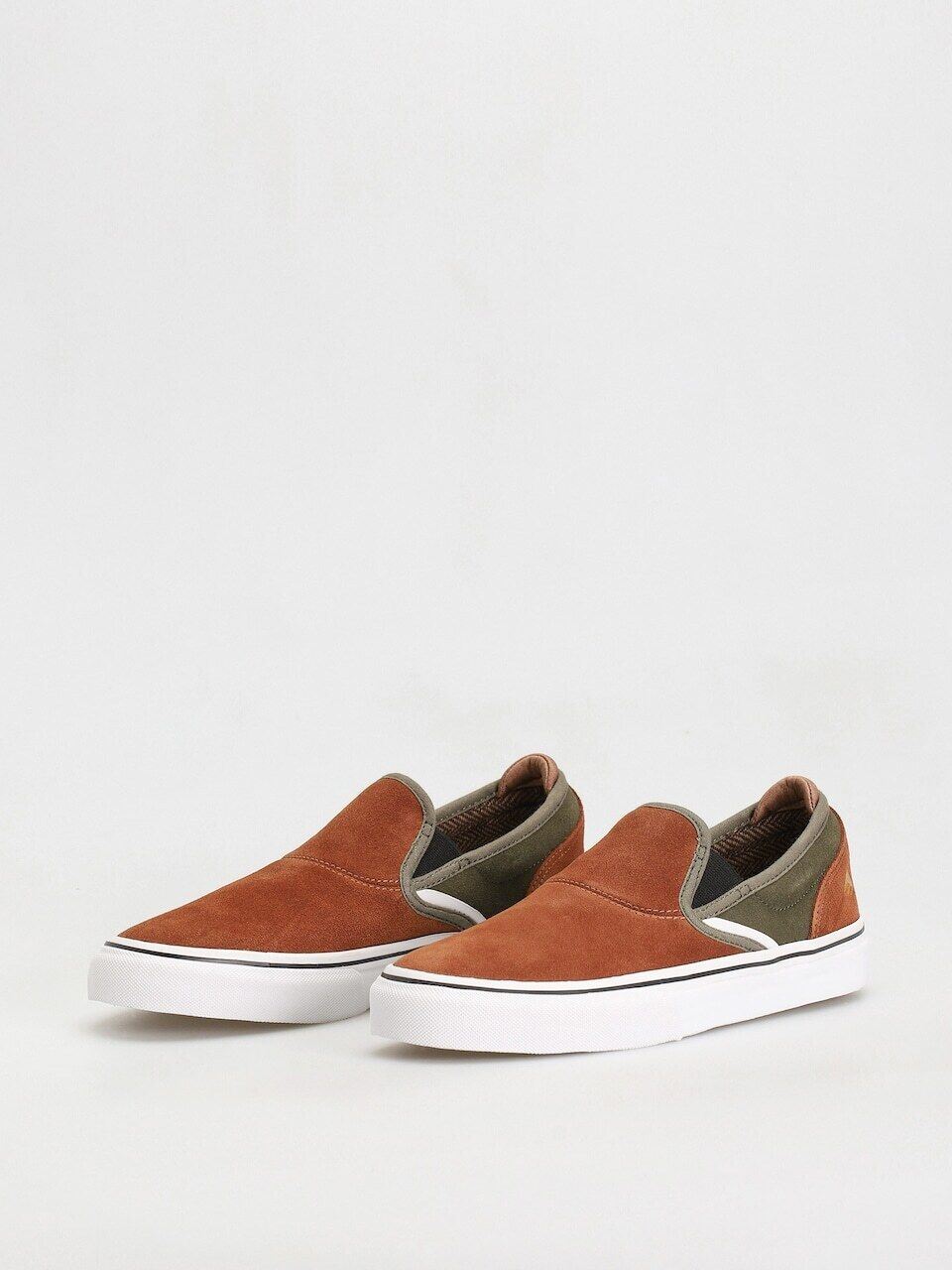 Emerica Shoes Wino G6 Slip On Chris Wimer Brown Green Skateboard Sneakers