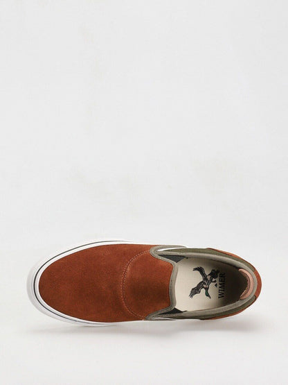 Emerica Shoes Wino G6 Slip On CHRIS WIMER Brown Green Skateboard Sneakers