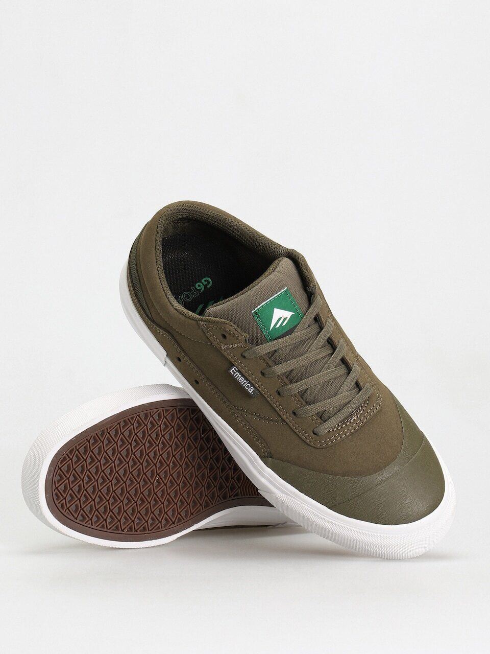 Emerica Shoes Vulcano Olive USA Skateboard Sneakers
