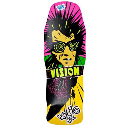 Vision Skateboards Deck Psycho Stick Yellow 10" Reissue