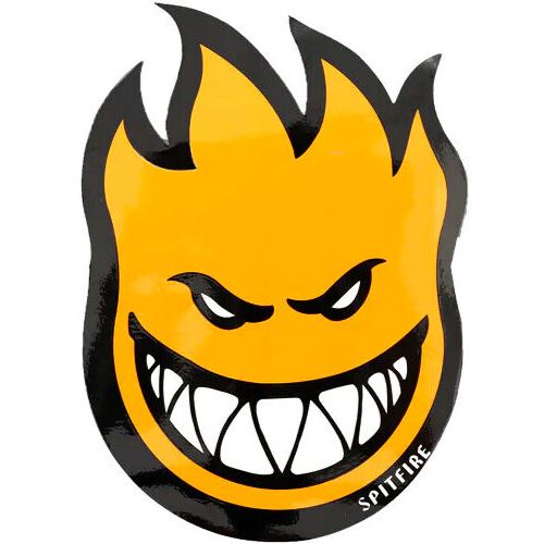 Spitfire Wheels Sticker Fireball Orange LRG 11" x 8" Skate decal