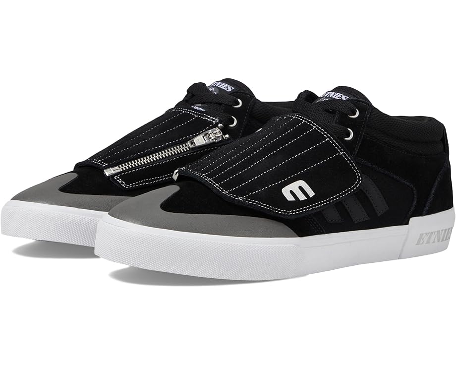 Etnies Shoes Windrow Vulc Mid Andy Anderson Black White Silver Sneakers
