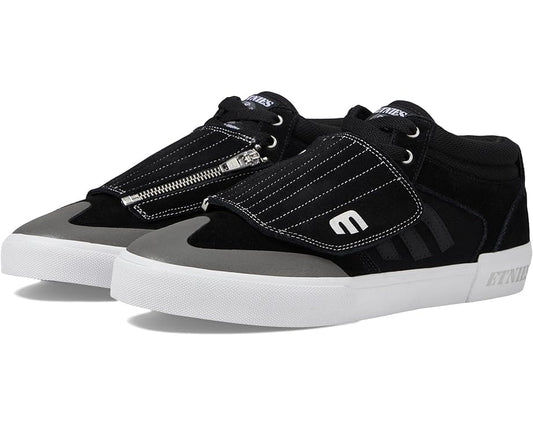 Etnies Shoes Windrow Vulc Mid Andy Anderson Black White Silver Sneakers
