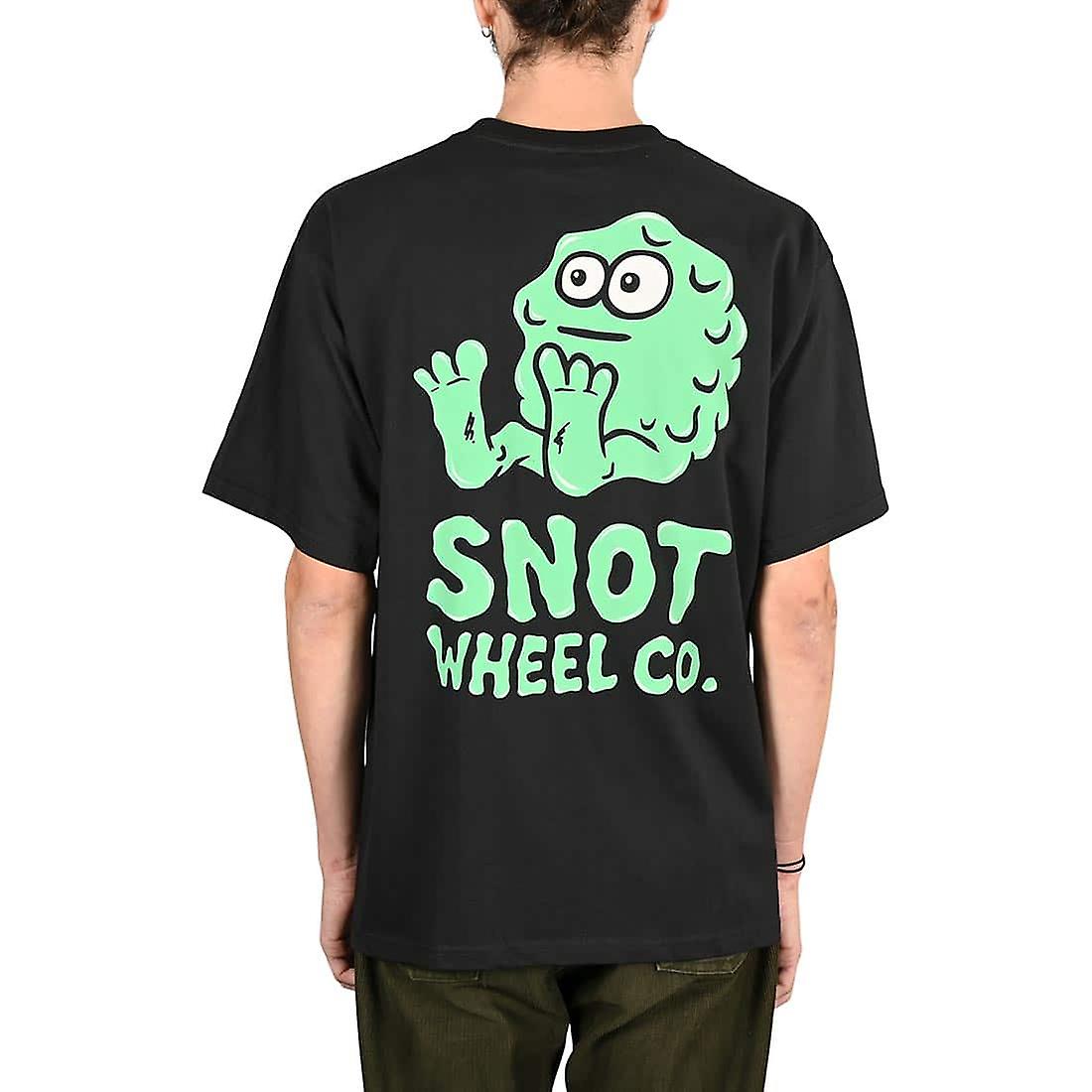 Snot Wheel Co Tee Booger Logo Black Skateboard T-Shirt