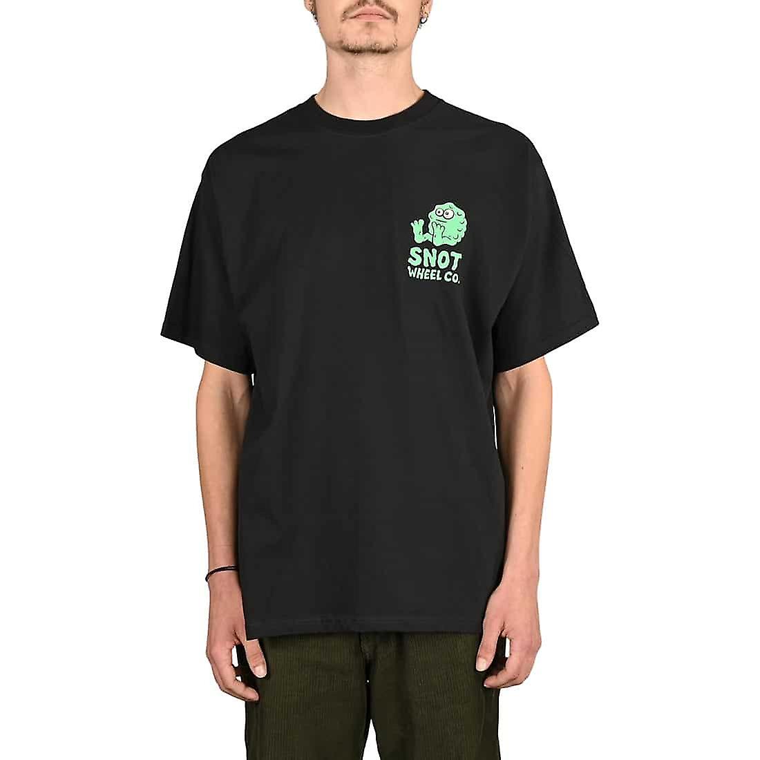 Snot Wheel Co Tee Booger Logo Black Skateboard T-Shirt