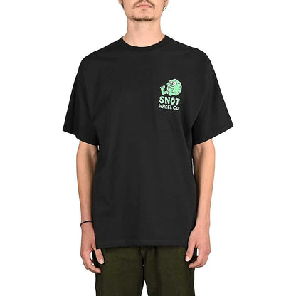 Snot Wheel Co Tee Booger Logo Black Skateboard T-Shirt