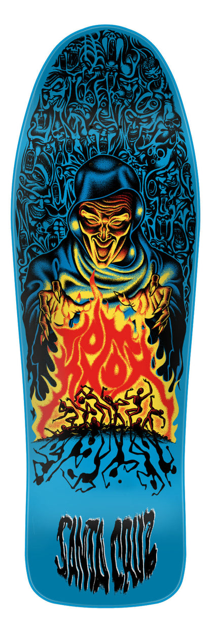 Santa Cruz Skateboard Deck Tom Knox Firepit Reissue 10" Blue Matte Finish