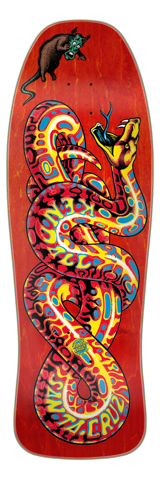 Santa Cruz Skateboard Deck Jeff Kendall Snake Reissue 9.97" Red Matte Finish