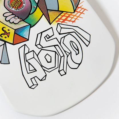 Santa Cruz Skateboard Deck Hosoi Picasso Reissue 10.2" White Matte Finish