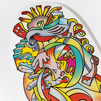 Santa Cruz Skateboard Deck Hosoi Picasso Reissue 10.2" White Matte Finish