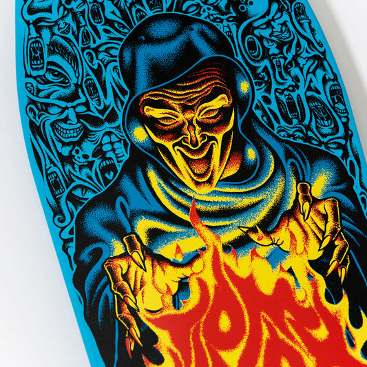 Santa Cruz Skateboard Deck Tom Knox Firepit Reissue 10" Blue Matte Finish