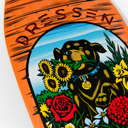 Santa Cruz Skateboard Deck Eric Dressen Pup Reissue 9.5" Orange Matte Finish