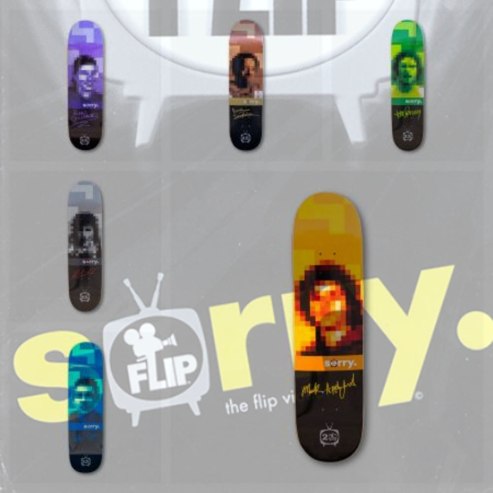 Full Pro Set Of Flip Sorry 20Th Anniversary Skateboard Decks