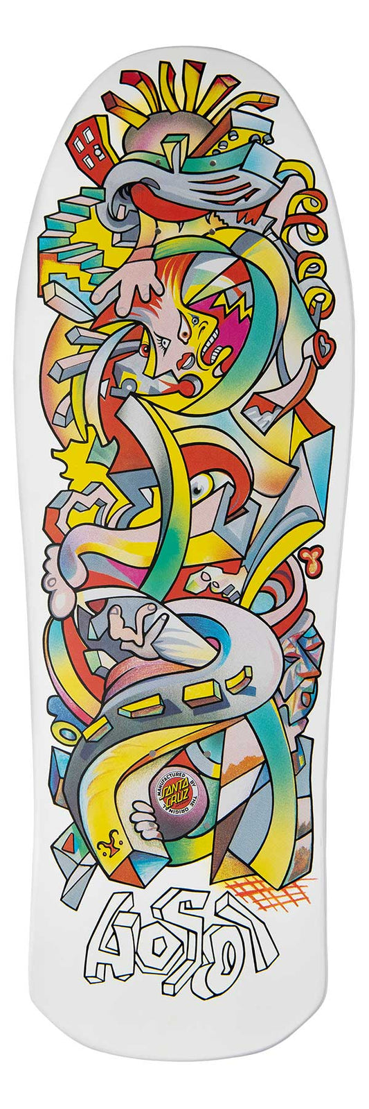 Santa Cruz Skateboard Deck Hosoi Picasso Reissue 10.2" White Matte Finish