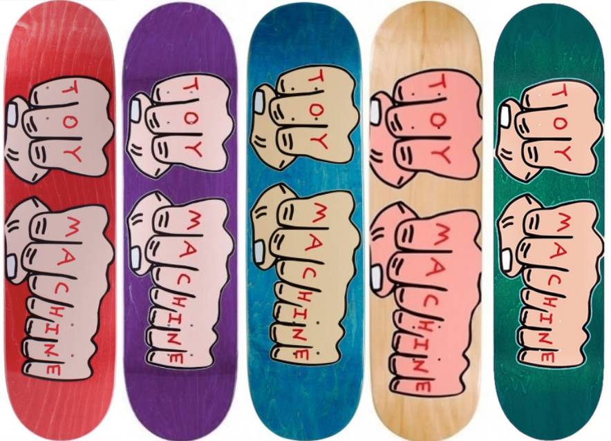 Toy Machine Skateboard Deck Fists XL 8.5"