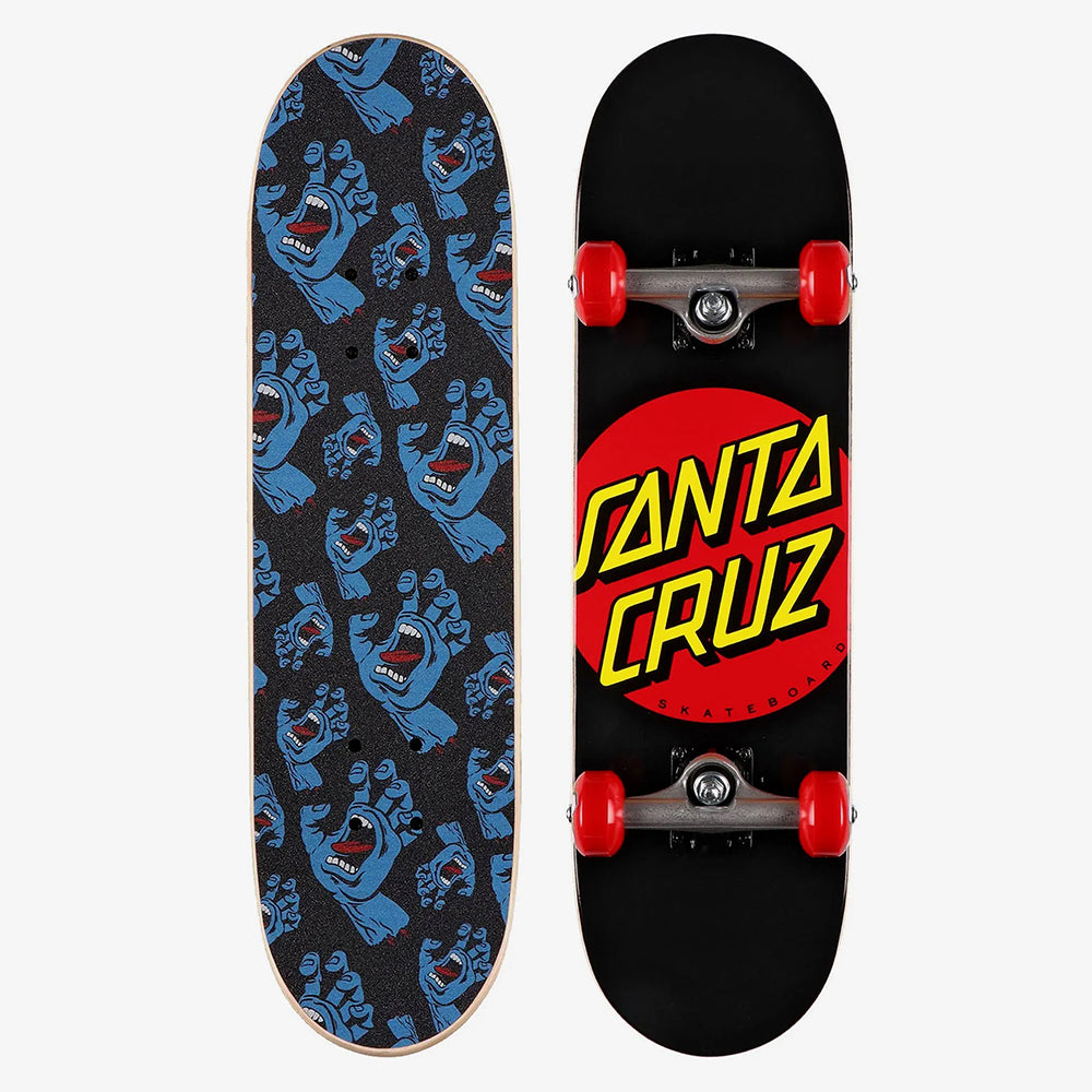 Santa Cruz Complete Skateboard Super Micro Classic Dot 7.25" Black Pre-Assembled