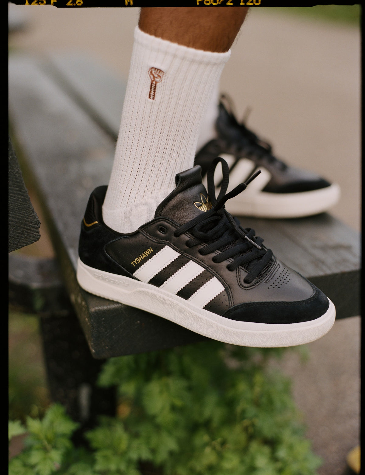 Adidas Shoes Tyshawn Low Black White Gold Us Size Skateboard Sneakers