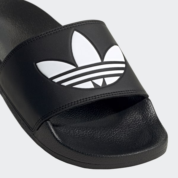 Adidas Originals Shoes Adilette Lite Slides Black White Black Slip On Sandals