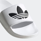 Adidas Originals Shoes Adilette Lite Slides White Black White Slip On Sandals