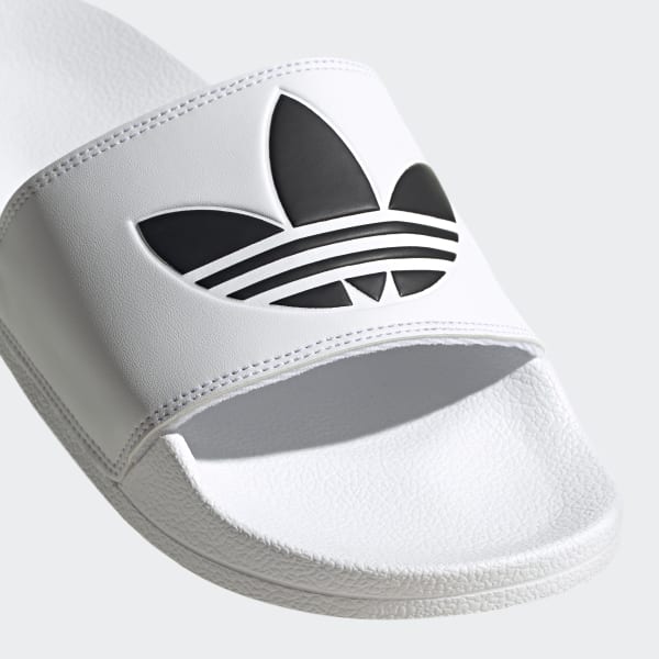 Adidas Originals Shoes Adilette Lite Slides White Black White Slip On Sandals