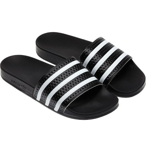 Adidas Originals Shoes Adilette Slides Black White Black Slip On Sandals Unisex