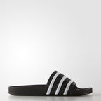 Adidas Originals Shoes Adilette Slides Black White Black Slip On Sandals Unisex