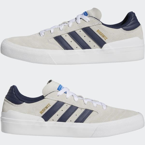 Adidas Shoes Busenitz Vulc Ii White Navy Blue Bird Us Size Skateboard Sneakers