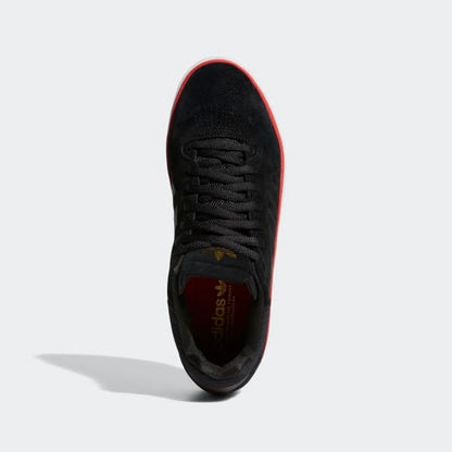 Adidas Shoes Tyshawn Core Black Scarlet Gold Metallic Skateboard Sneakers