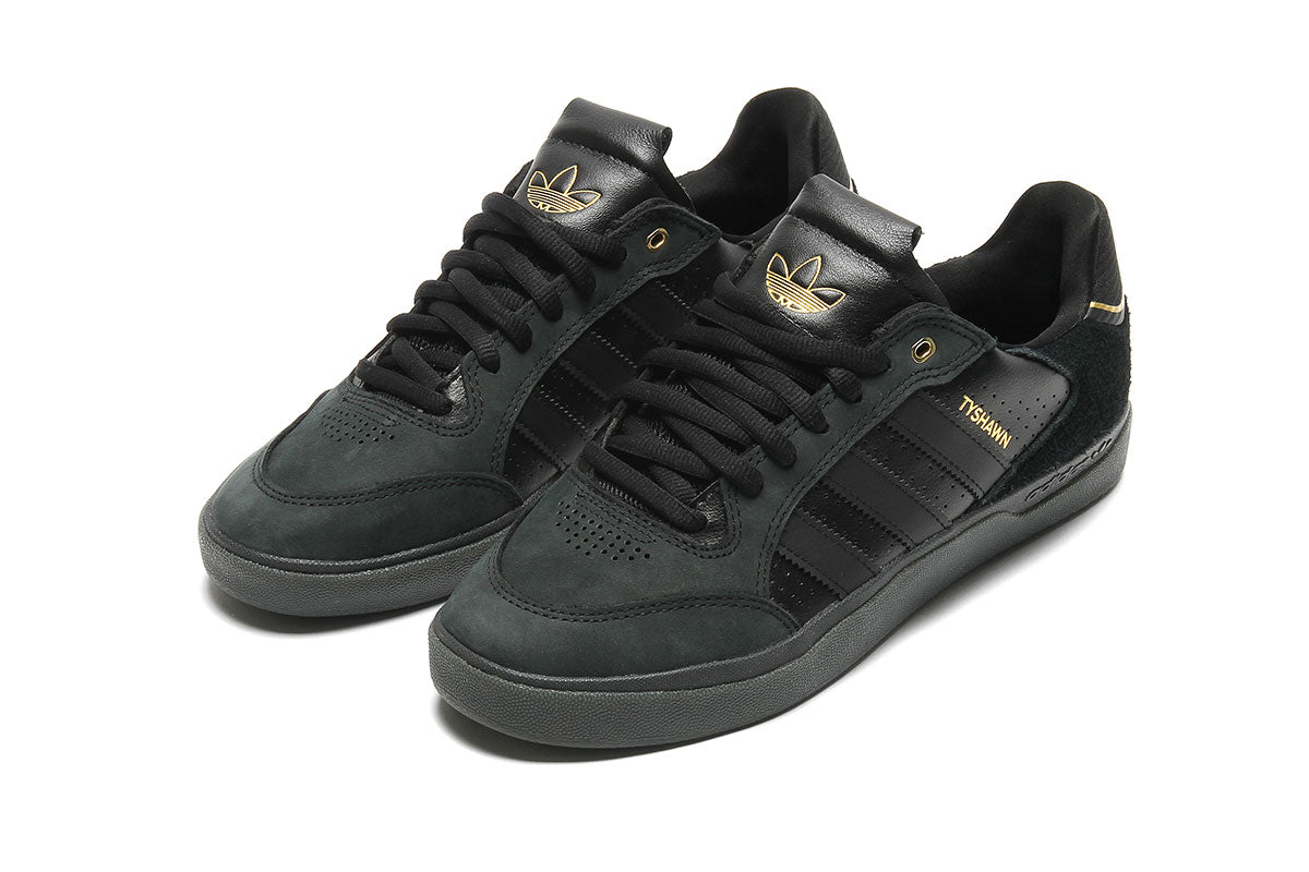 Adidas Shoes Tyshawn Low Black Black Gold Metallic Us Size Skateboard Sneakers