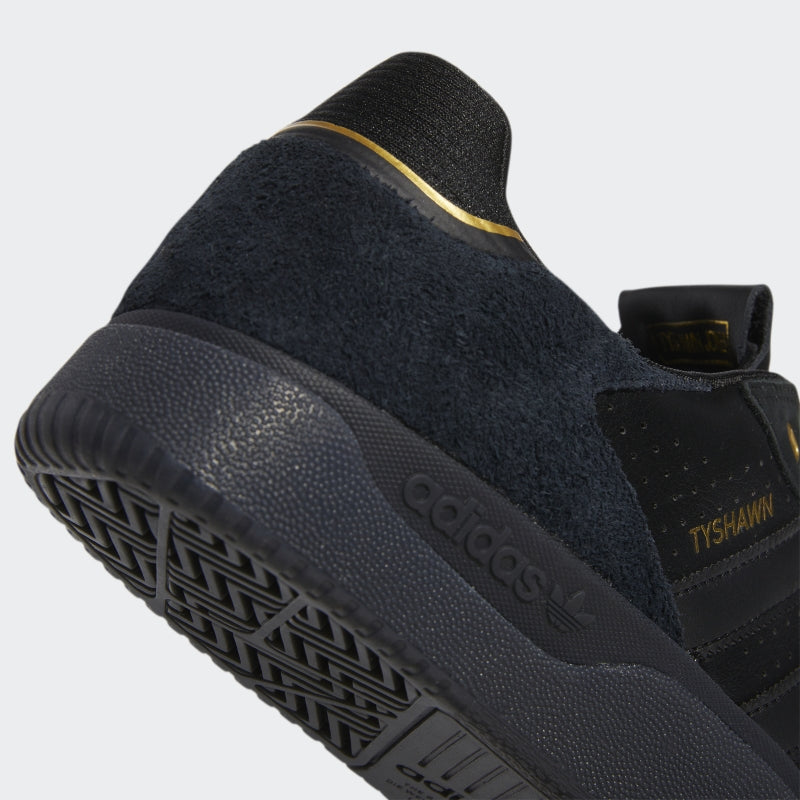 Adidas Shoes Tyshawn Low Black Black Gold Metallic Us Size Skateboard Sneakers