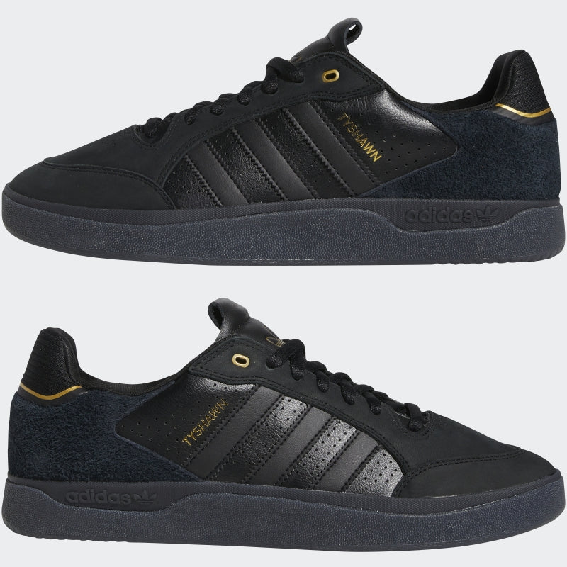 Adidas Shoes Tyshawn Low Black Black Gold Metallic Us Size Skateboard Sneakers