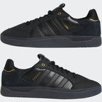 Adidas Shoes Tyshawn Low Black Black Gold Metallic Us Size Skateboard Sneakers