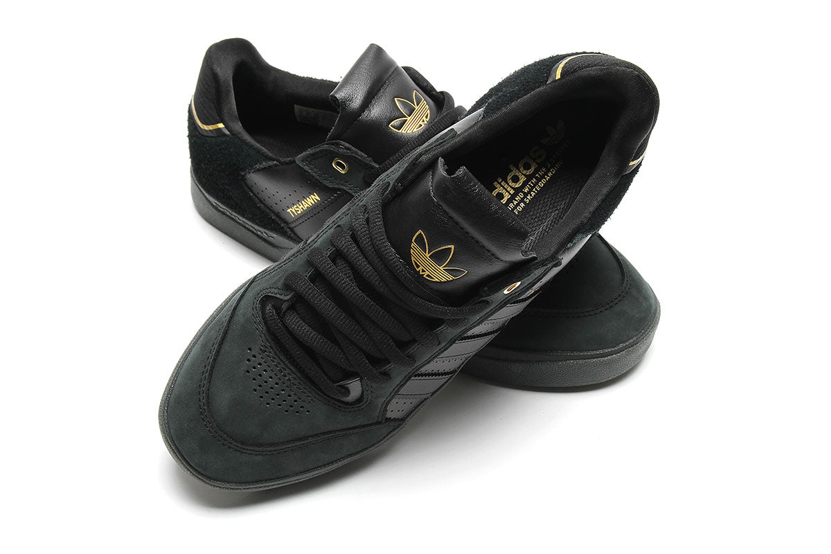 Adidas Shoes Tyshawn Low Black Black Gold Metallic Us Size Skateboard Sneakers