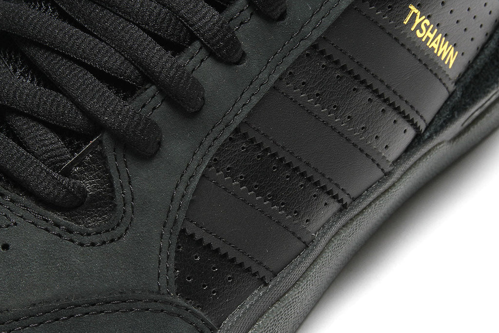 Adidas Shoes Tyshawn Low Black Black Gold Metallic Us Size Skateboard Sneakers