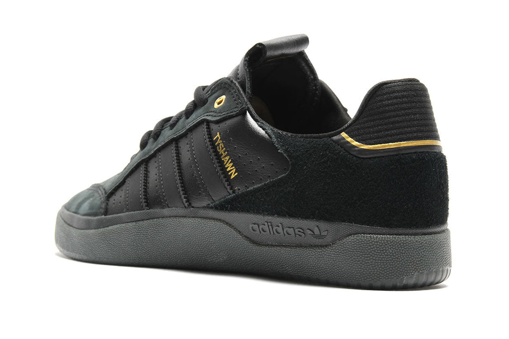 Adidas Shoes Tyshawn Low Black Black Gold Metallic Us Size Skateboard Sneakers