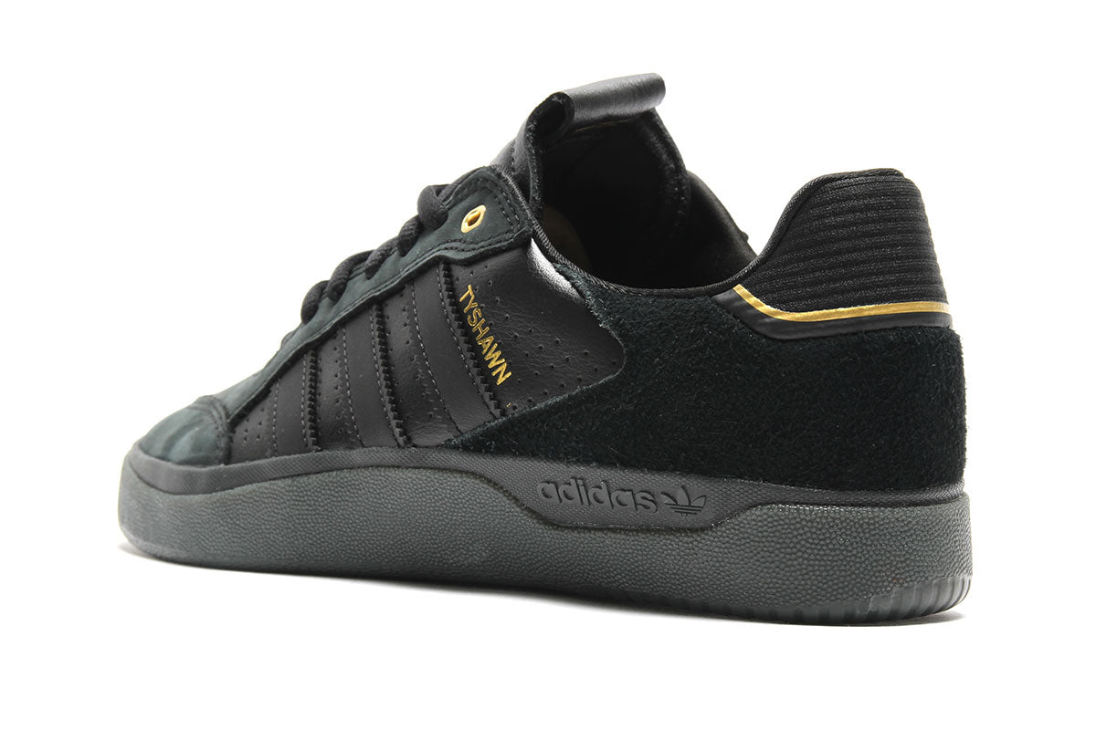 Adidas Shoes Tyshawn Low Black Black Gold Metallic Us Size Skateboard Sneakers