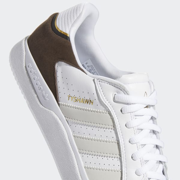 Adidas Shoes Tyshawn Low White Grey Gold Metallic Us Size Skateboard Sneakers