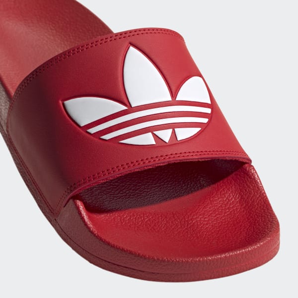 Adidas Originals Shoes Adilette Lite Slides Scarlet White Scarle Slip On Sandals