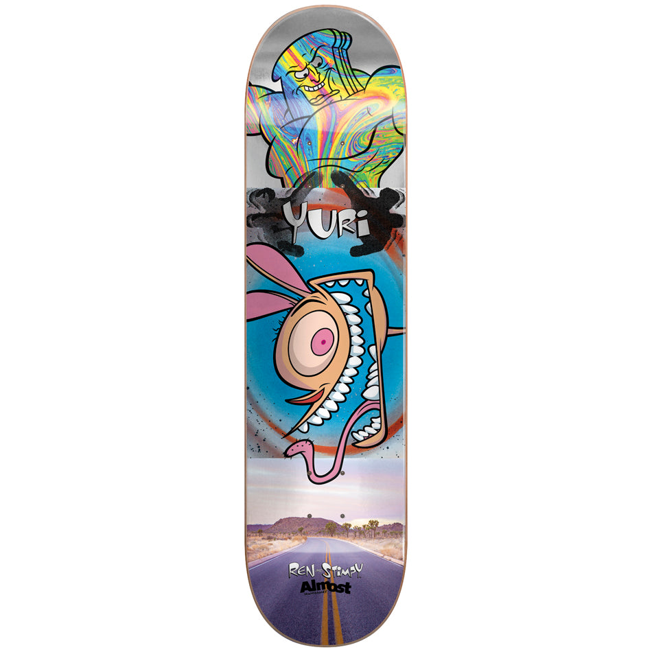 FULL SET of Almost Skateboards Ren & Stimpy Foil Series 4 Limited Edition Decks