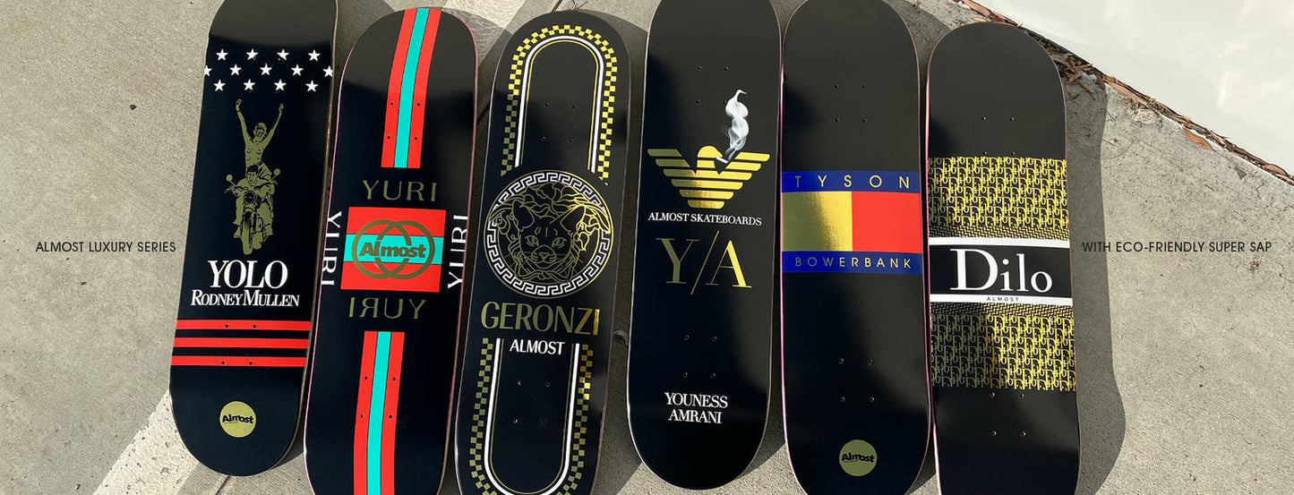 FULL SET of Almost Skateboards Luxury Pro Series 6 Limited Edition Decks