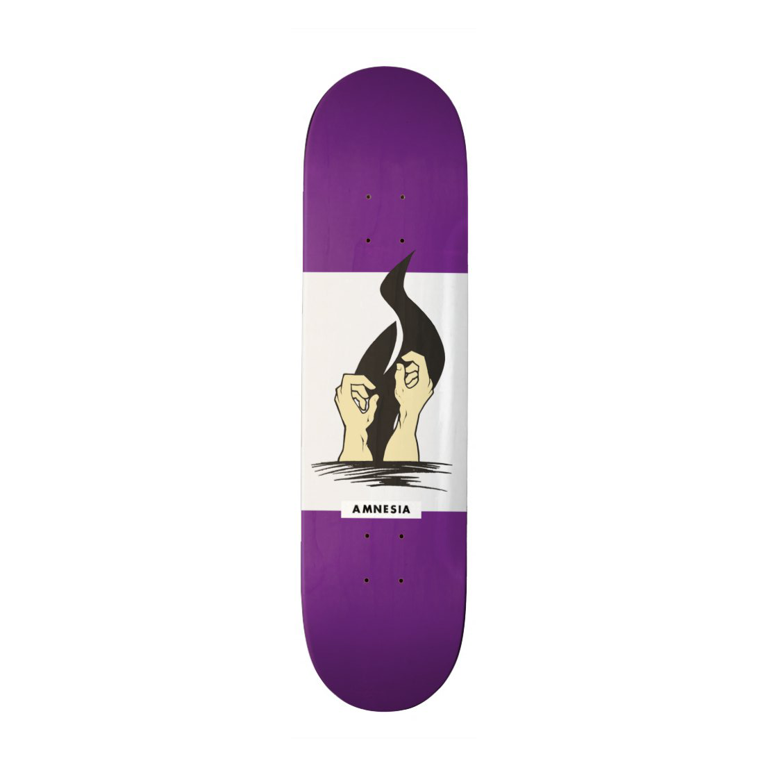 Amnesia Skateboards Deck Og Realistic Purple 8 125