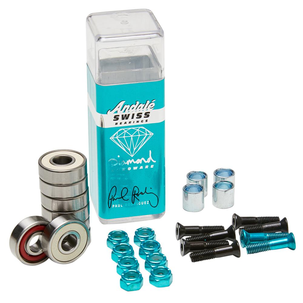 Andale Skateboard Bearings P Rod Swiss X Diamond Supply Co Bolts